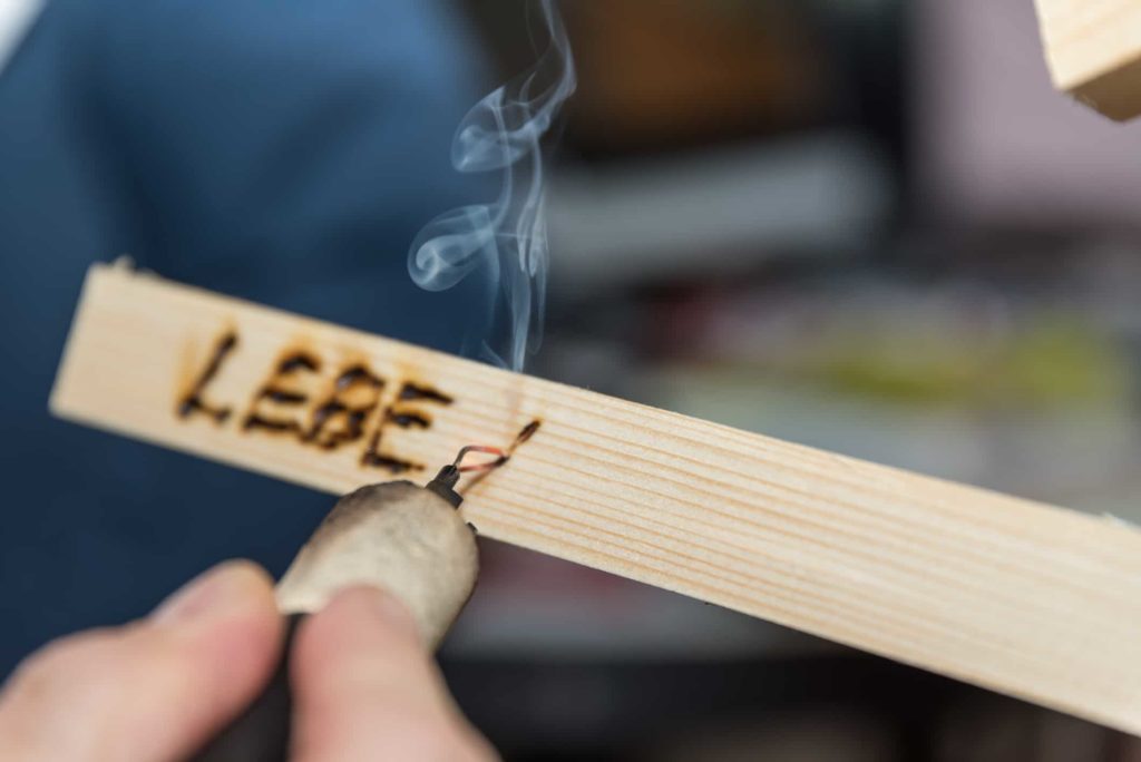 wood burning letters